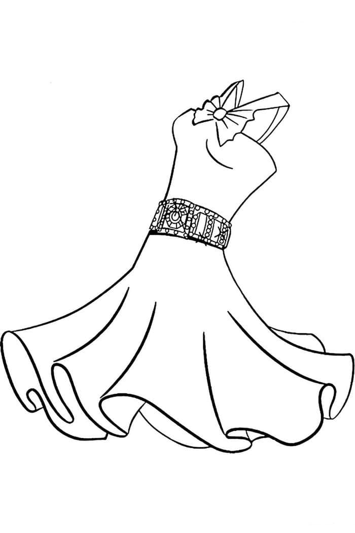 Robe Élégante coloring page