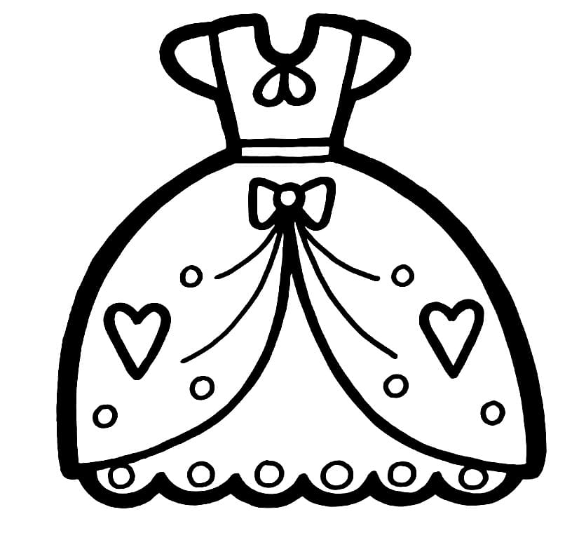 Robe Pour les Petites Filles coloring page