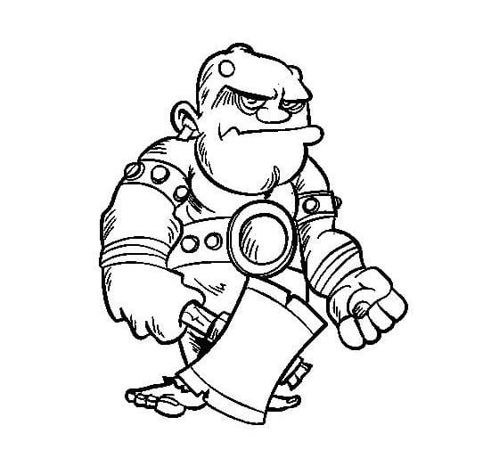 Ogre avec Hache coloring page