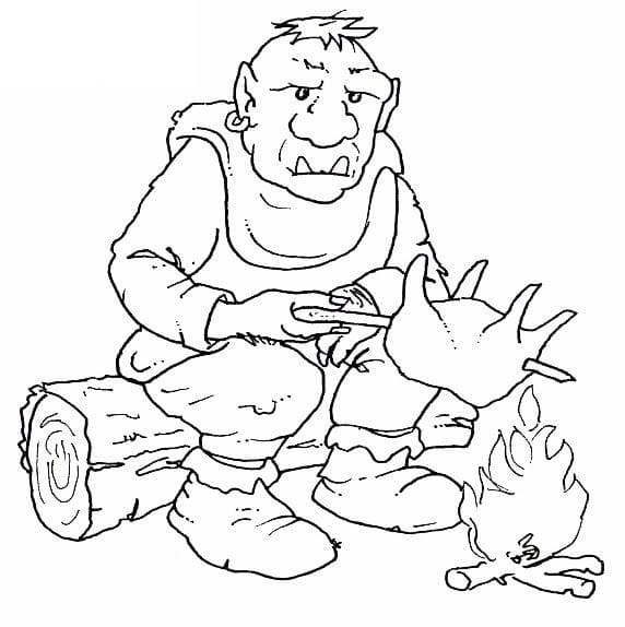 Ogre Pour Enfants coloring page