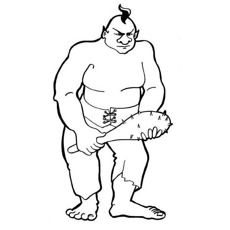 Un Ogre coloring page