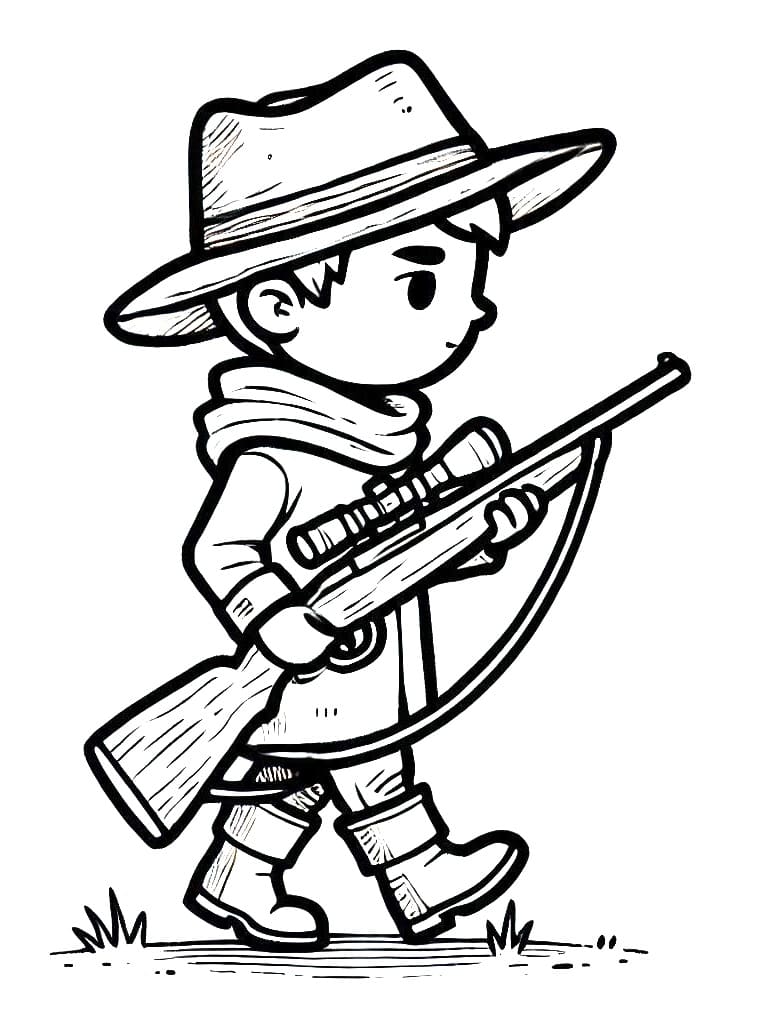 Coloriage Chasseur 2