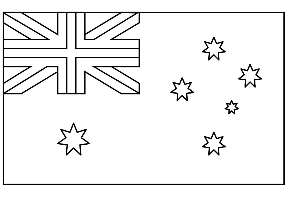 Coloriage Drapeau Australie