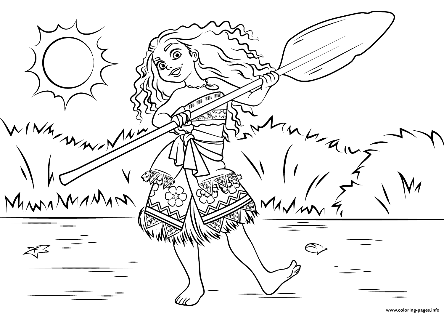 Gambar Princess Moana Waialiki Disney Coloring Pages Printable di ...