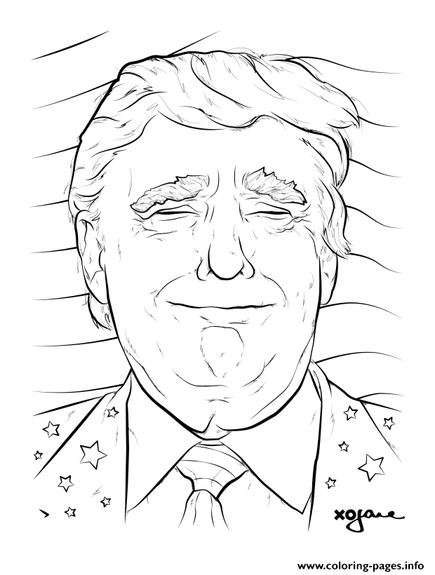 Donald Trump Fun Coloring Pages Printable