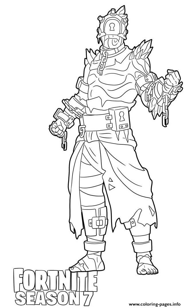 Prisoner Skin From Fortnite Season 7 Coloring page Printable