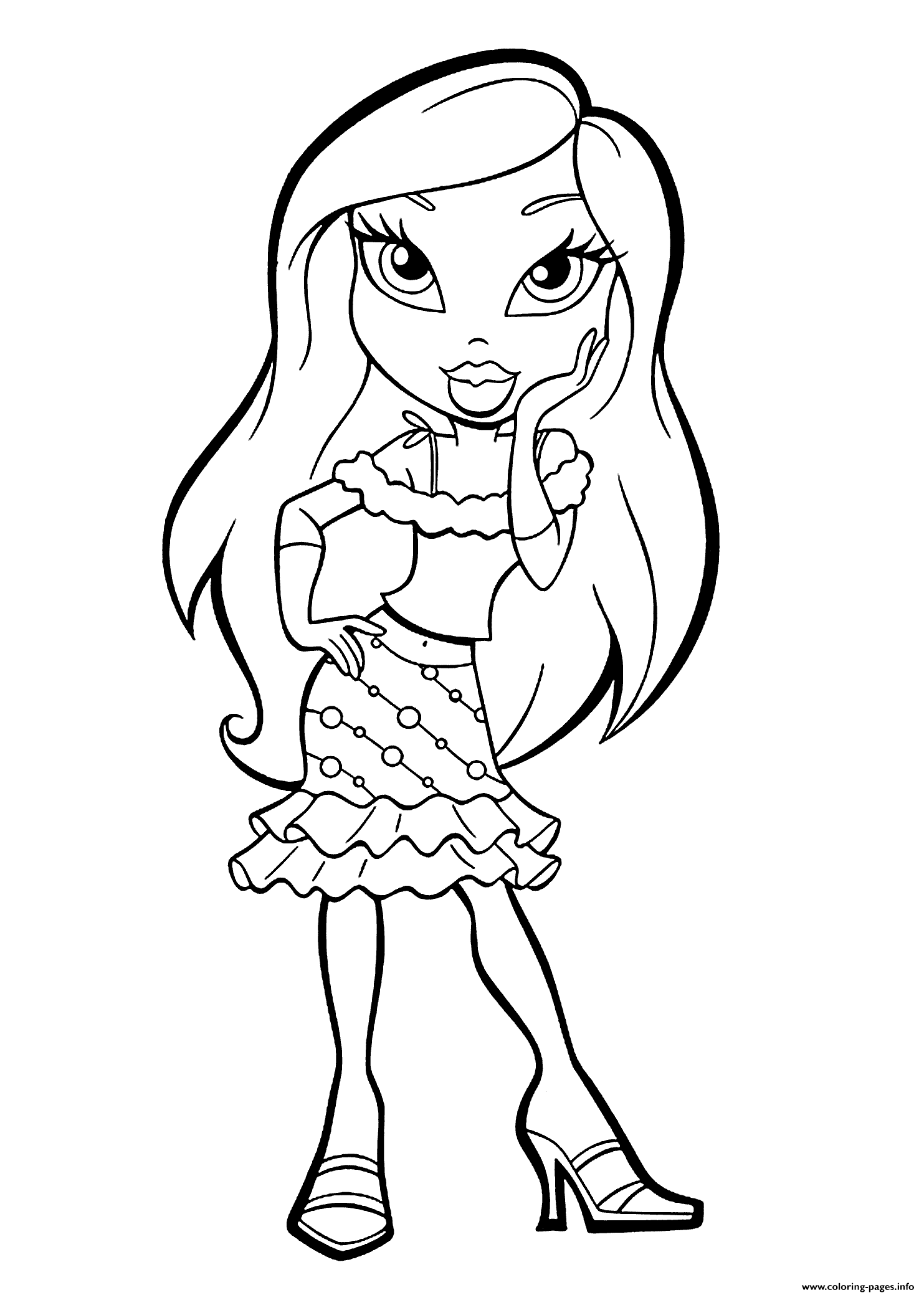 Bratz Young Lady Coloring page Printable