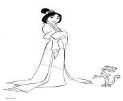 Printable mulan activity disney princesses coloring pages