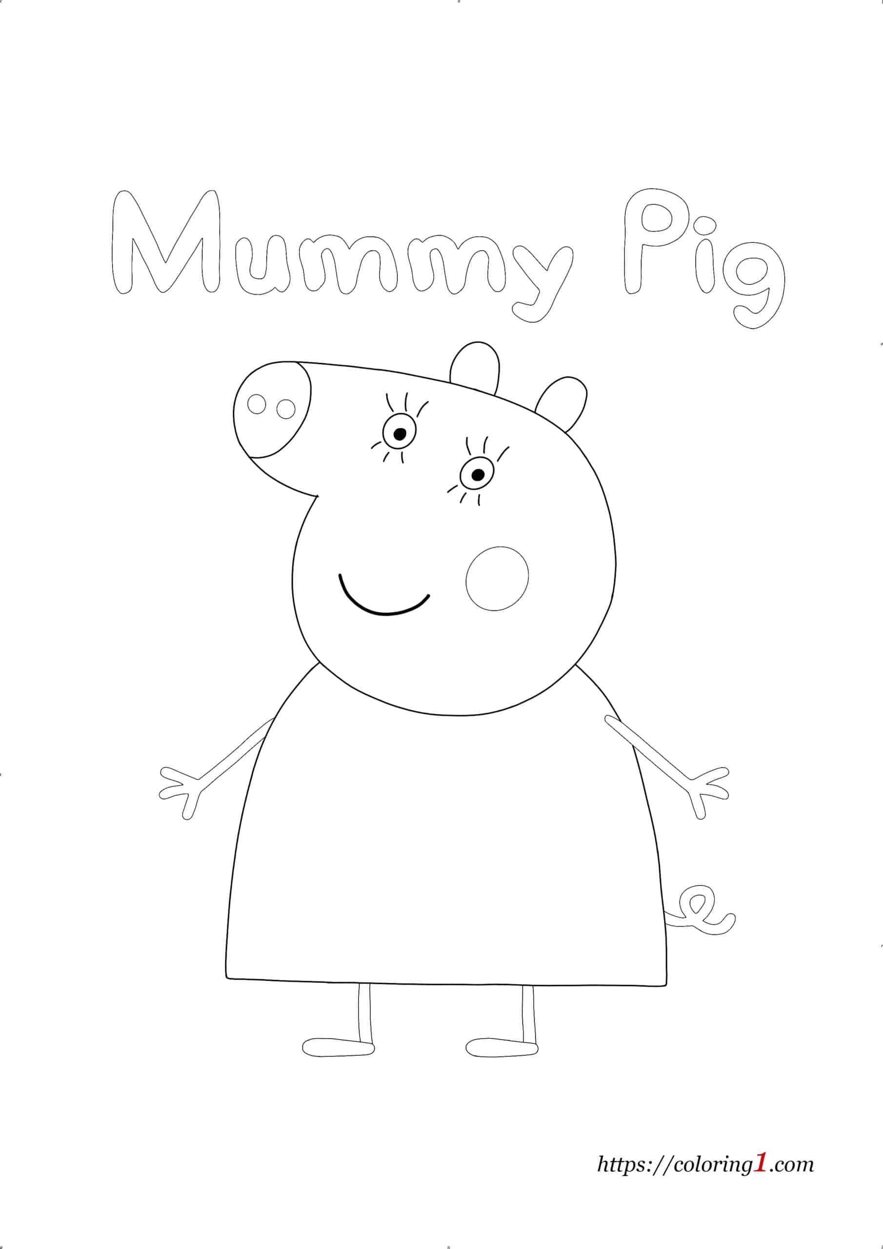 Peppa Pig Coloring Mummy Pig Funny Coloring Book Colo - vrogue.co