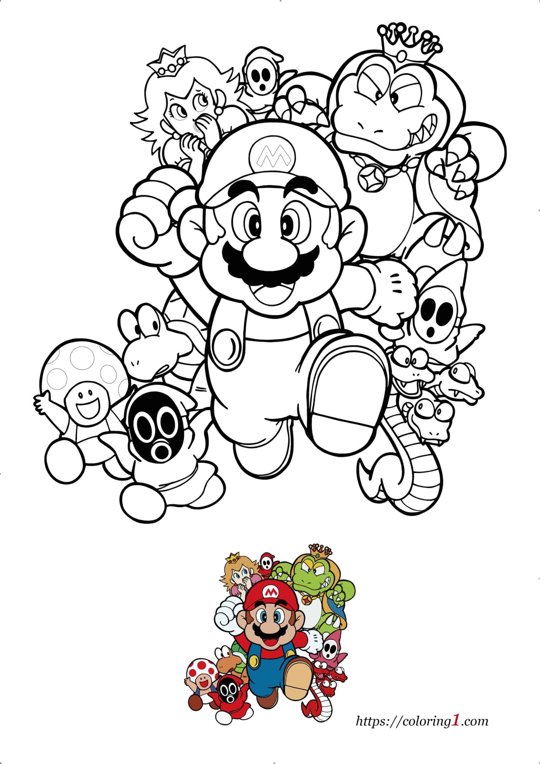 Free Printable Super Mario Coloring Pages