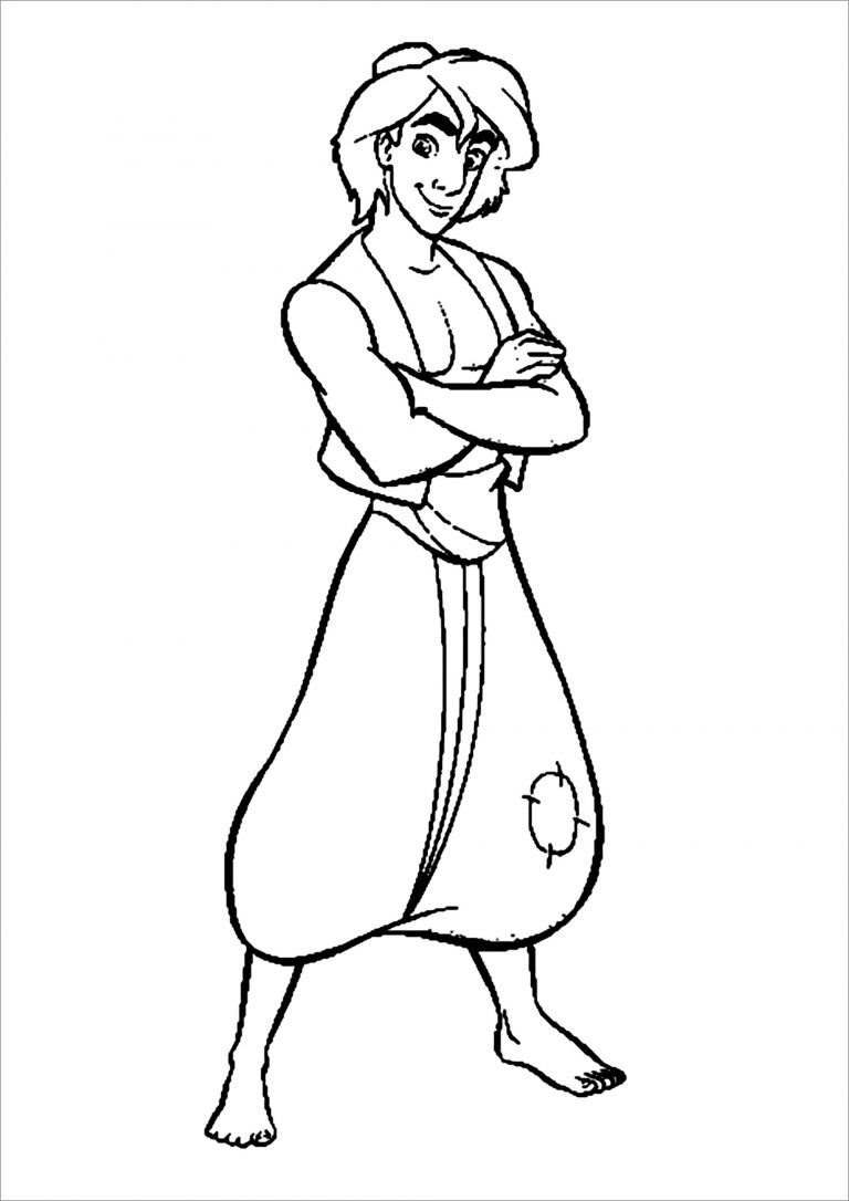 Aladdin Coloring Page for Kids - ColoringBay