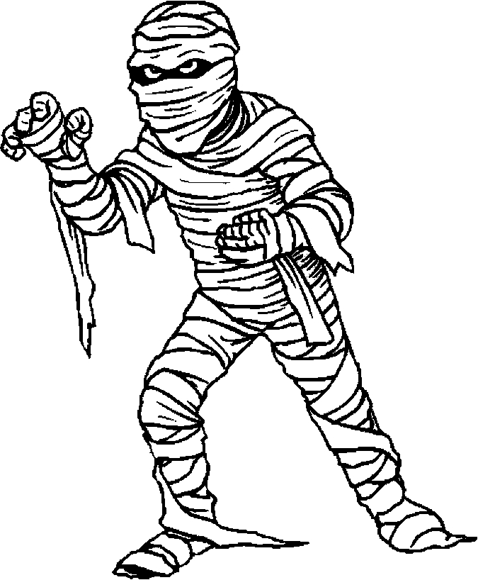 Mummy Coloring Pages