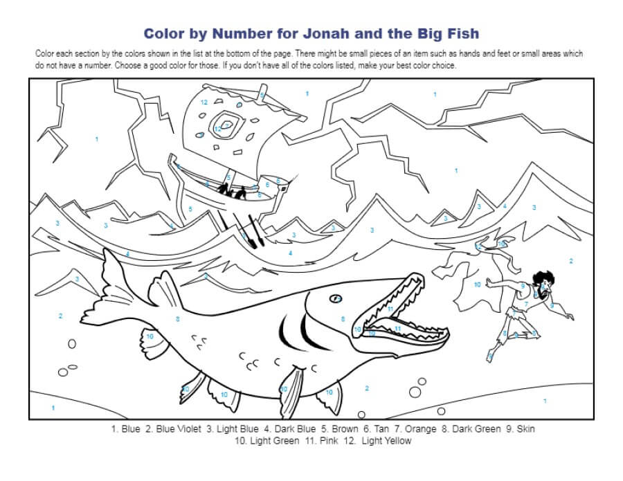 Giant fish color by number Color By Number