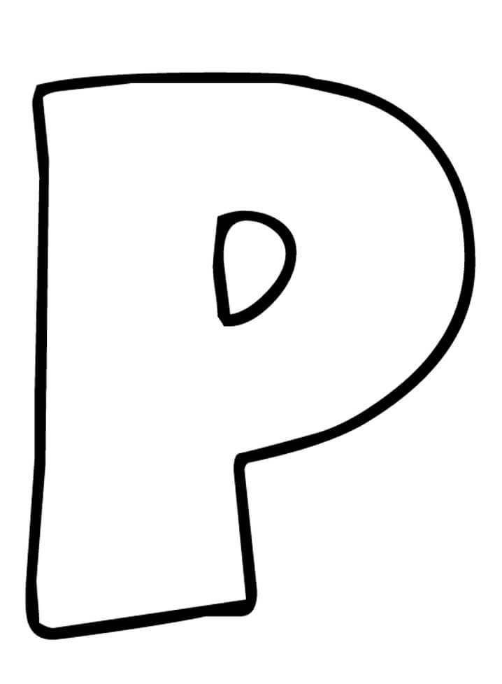 Simple Letter P Coloring Pages - Coloring Cool