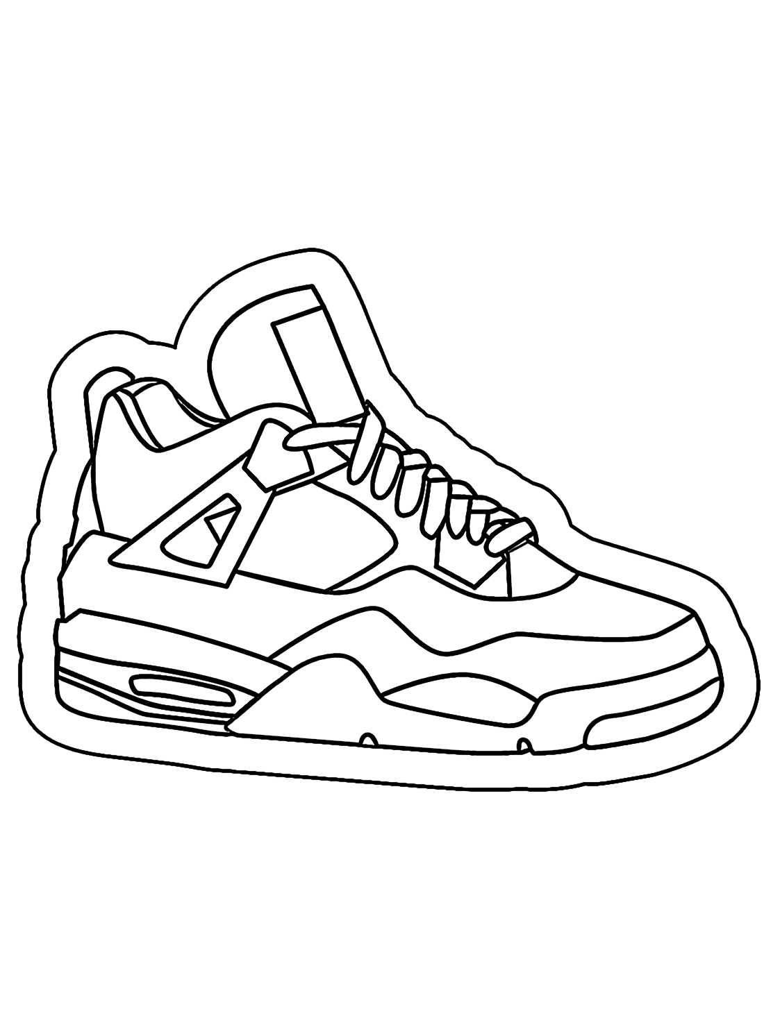 Sneakers Coloring Pages Free Online For Kids!