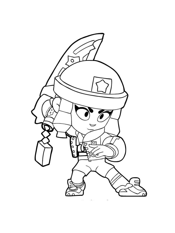 Free Bibi Brawl Stars coloring pages. Download and print Bibi Brawl Stars coloring  pages | Star coloring pages, Coloring pages, Cartoon coloring pages