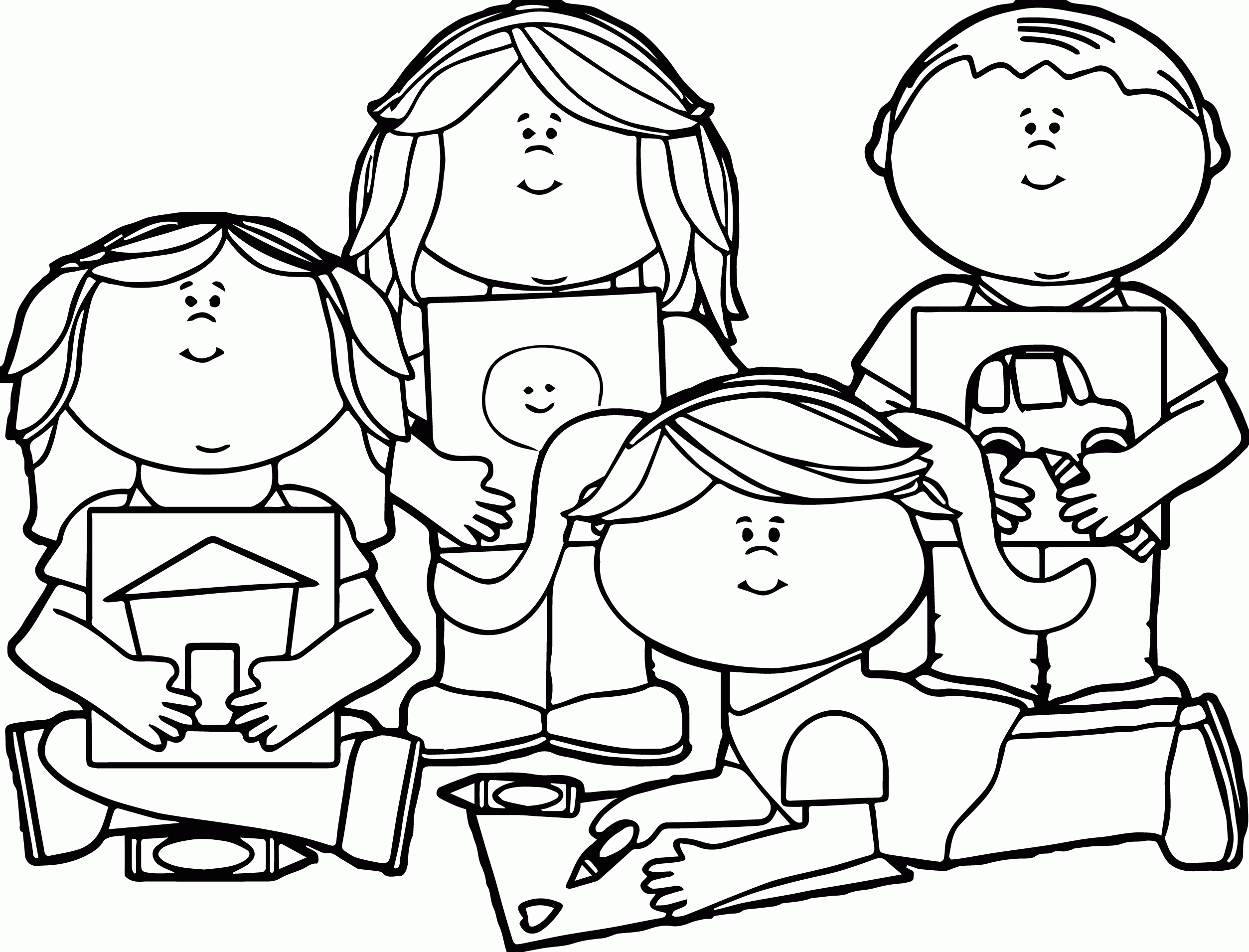 Child Coloring Clip Art