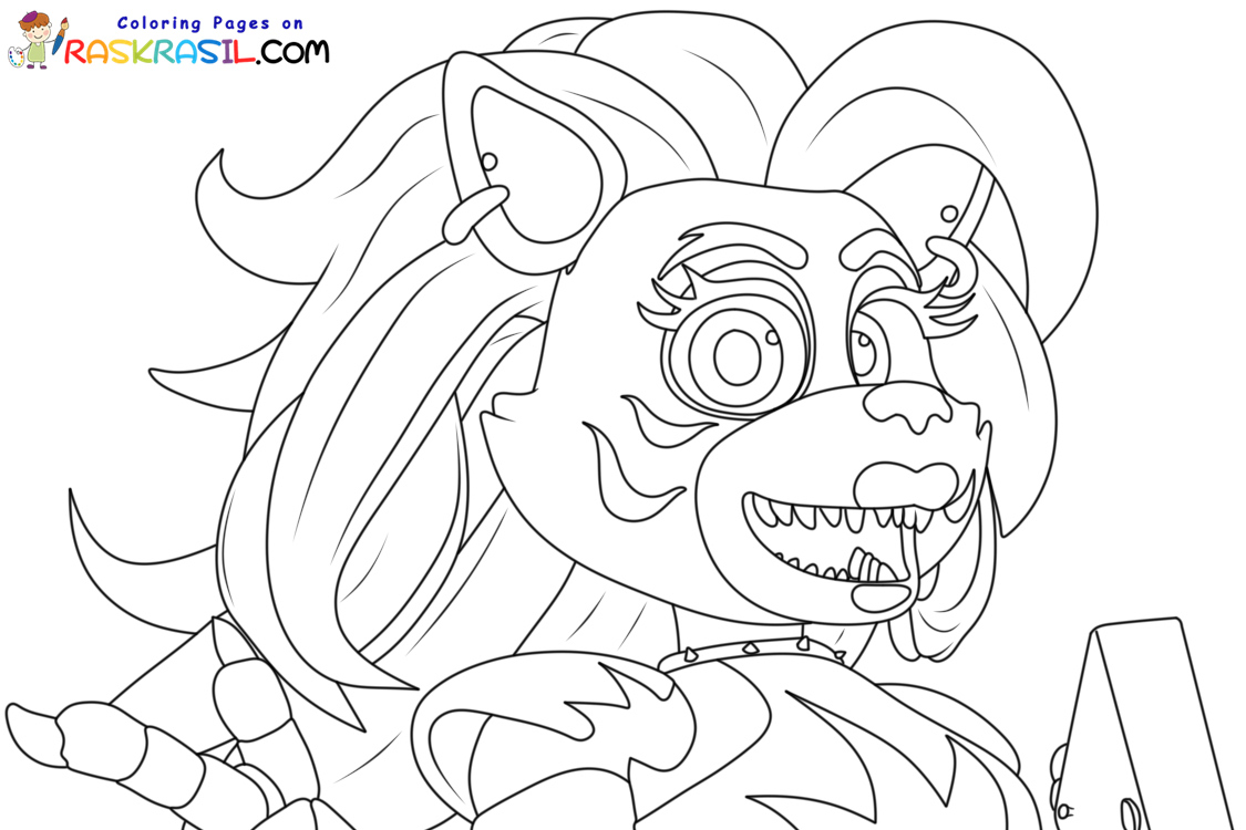 Roxanne Wolf FNAF Coloring Pages | Raskrasil.com