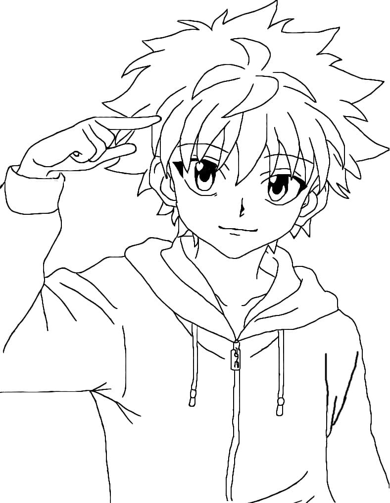 Printable Anime Boy Coloring Pages - Free Printable Templates