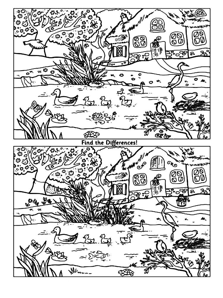 Spot The Difference Coloring Pages Coloring Pages Diamond Drawing ...