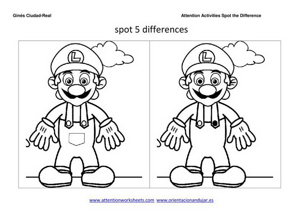 Spot The Difference Coloring Pages Coloring Home