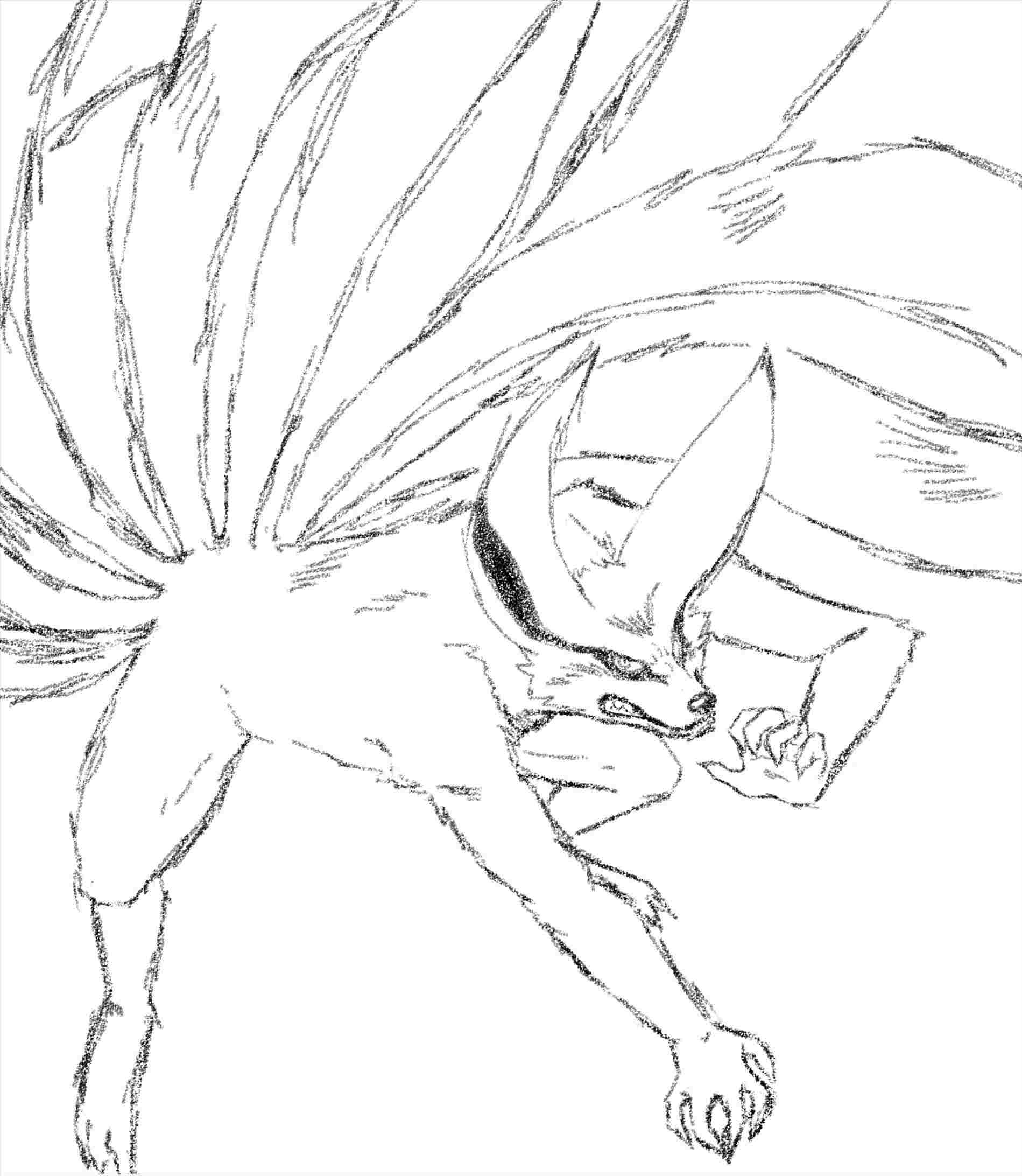 Naruto Nine Tails Coloring Pages