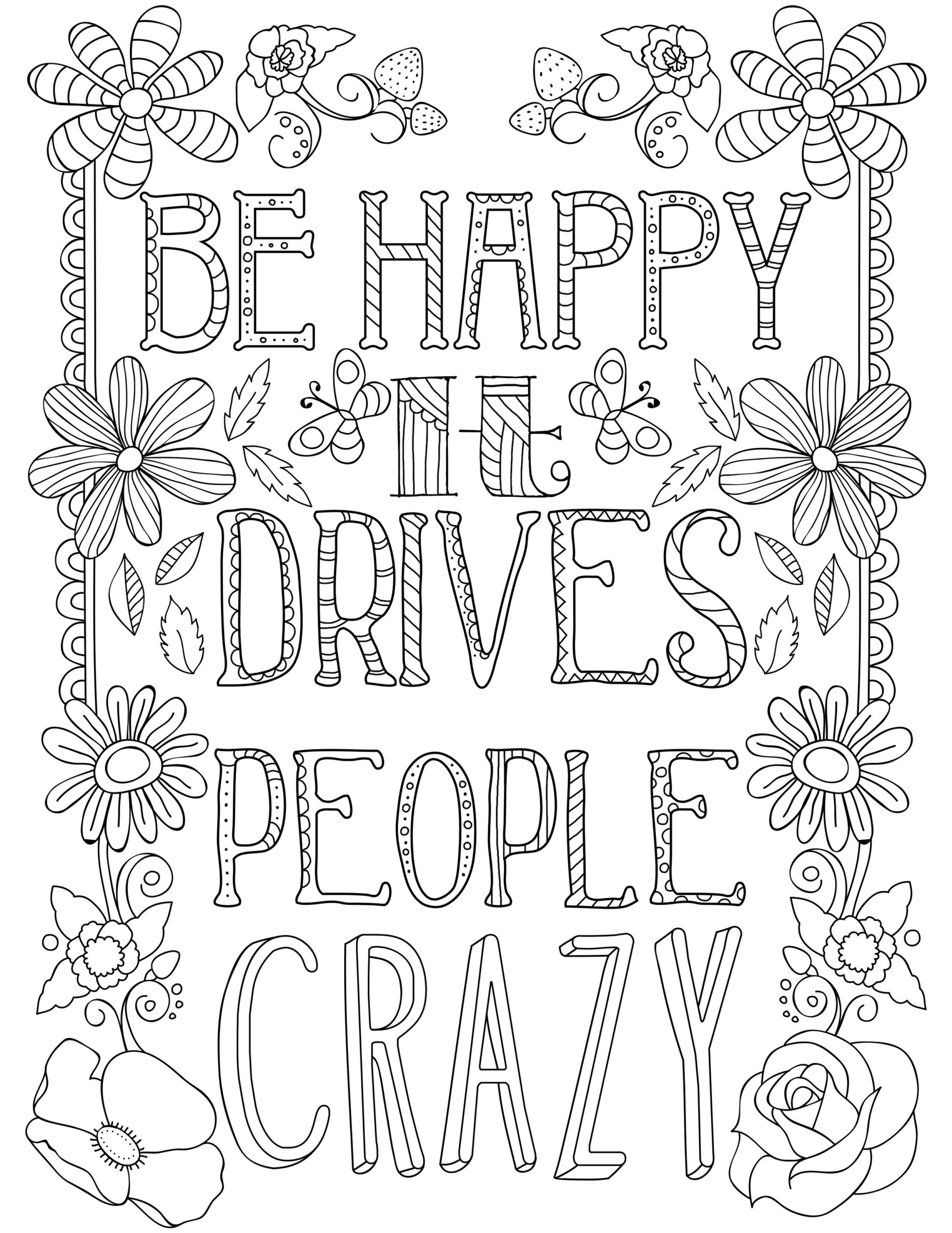 Free Printable Quote Coloring Pages For Adults - Free Printable Templates