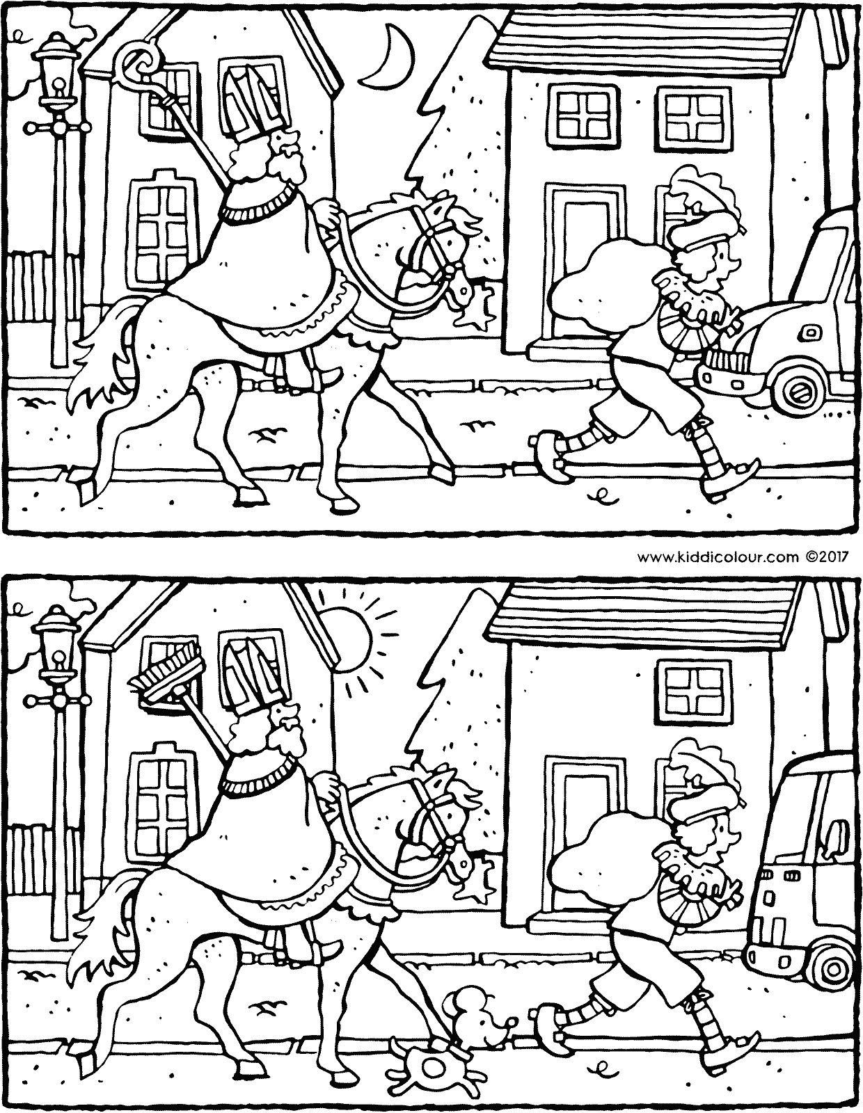 Spot The Difference Coloring Pages Kids Learning Activities Find The ...