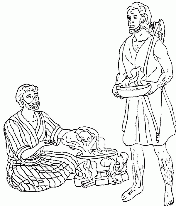 Gambar Jacob Meets Esau Coloring Page Home Pages di Rebanas - Rebanas