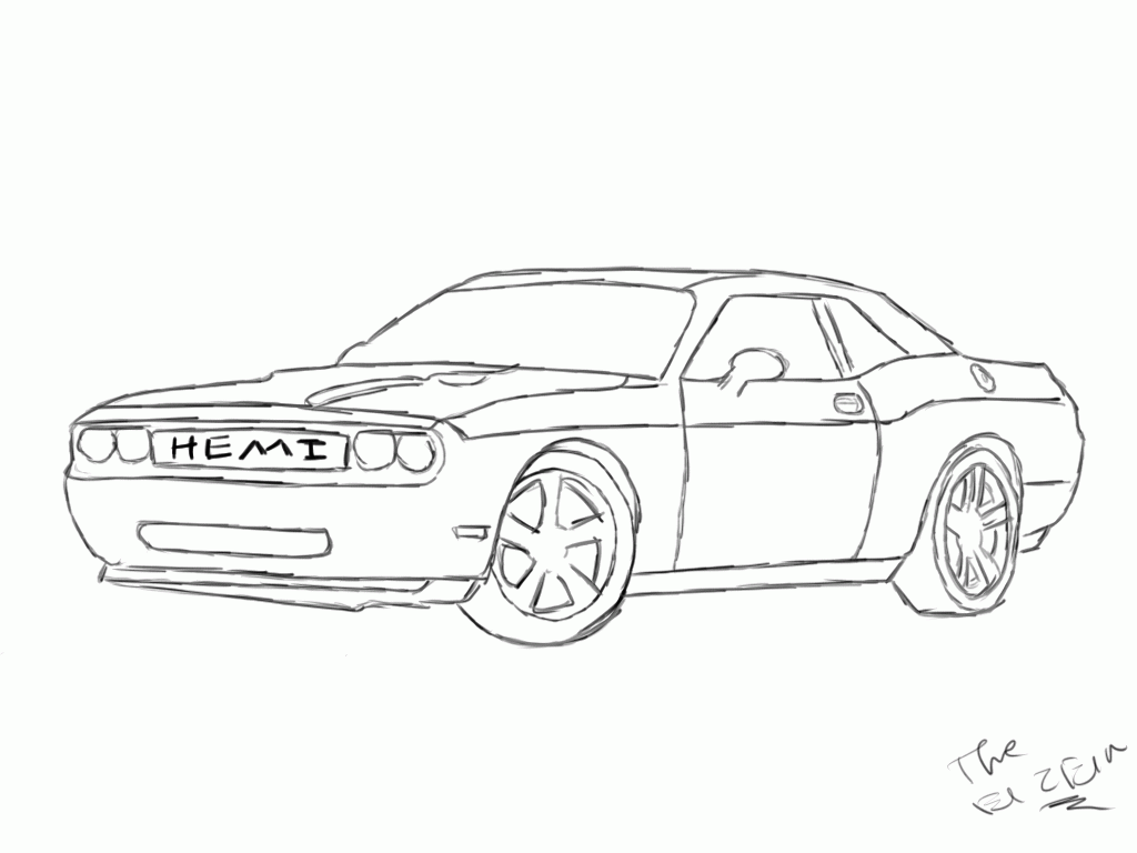 Dodge Charger SRT Coloring Page