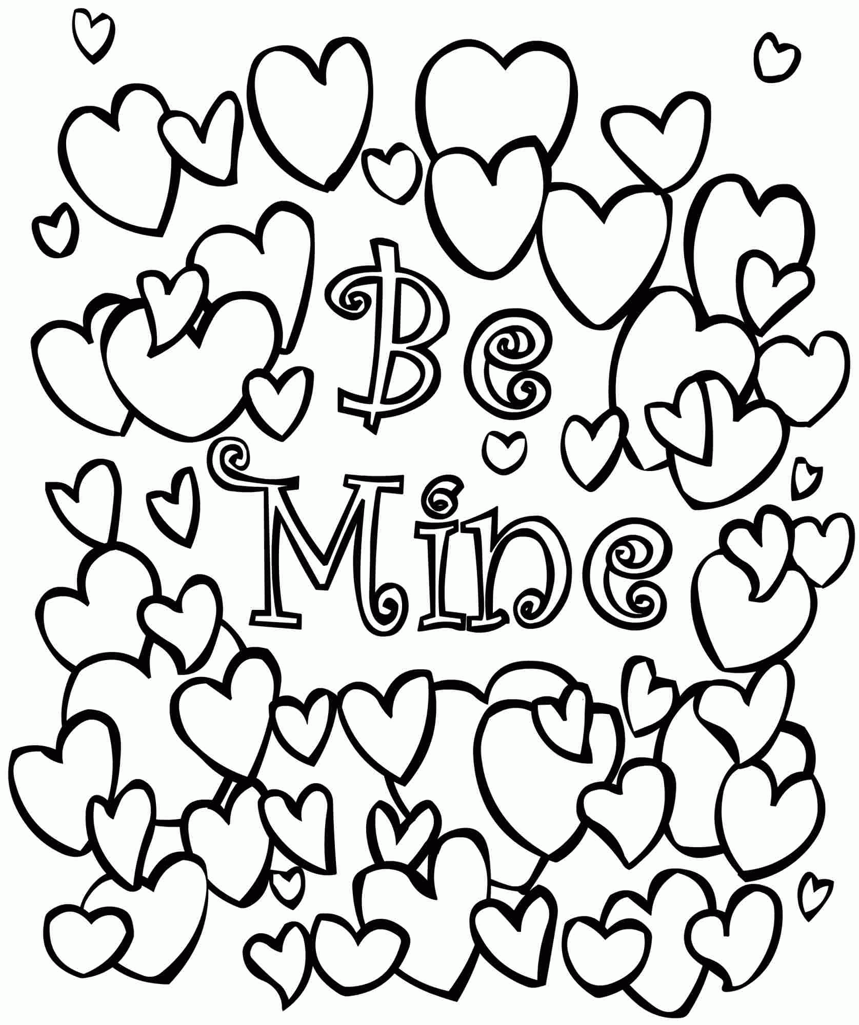 Valentine Coloring Pages Free Printable