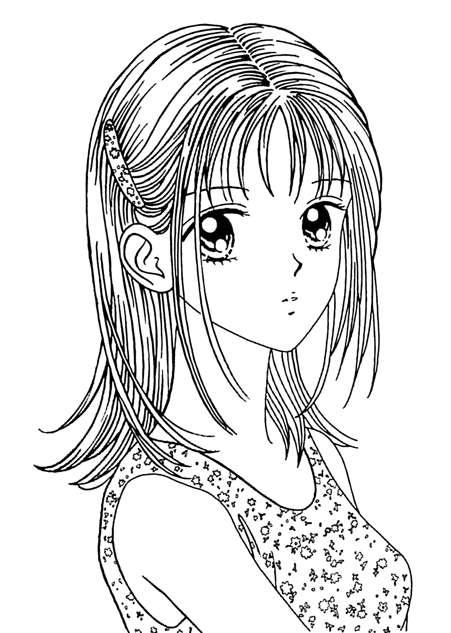 Printable Anime Coloring Sheets