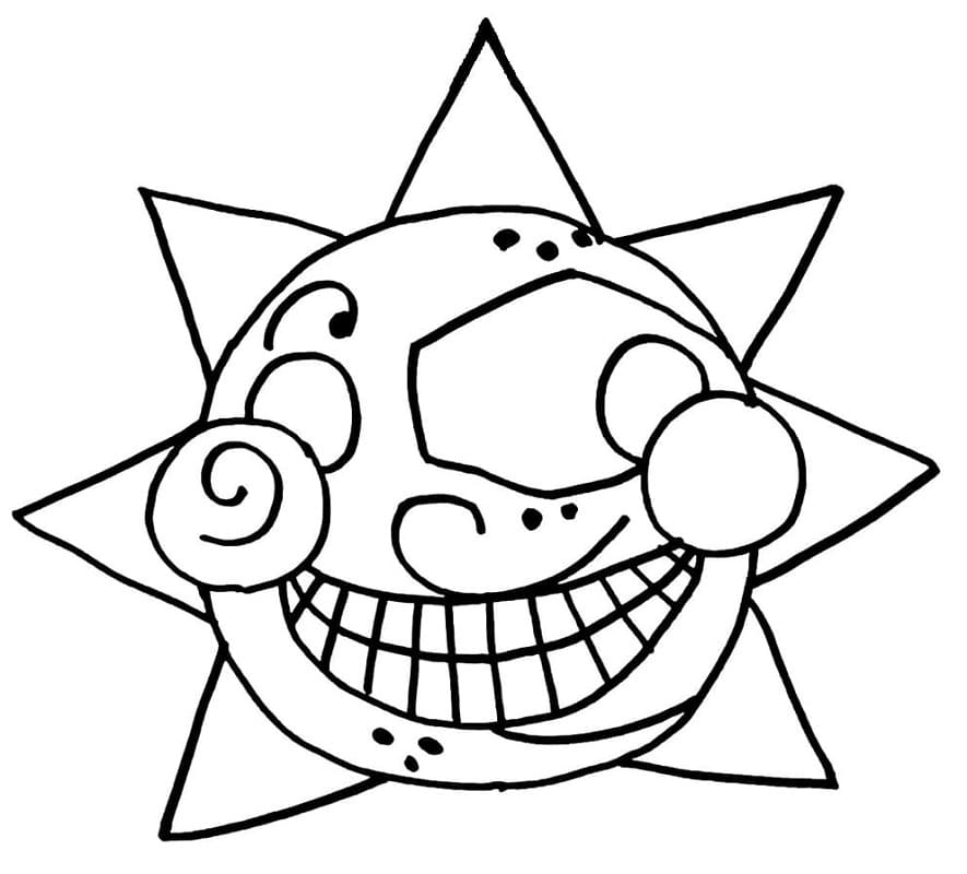 Sundrop Face Coloring Page - Free Printable Coloring Pages for Kids