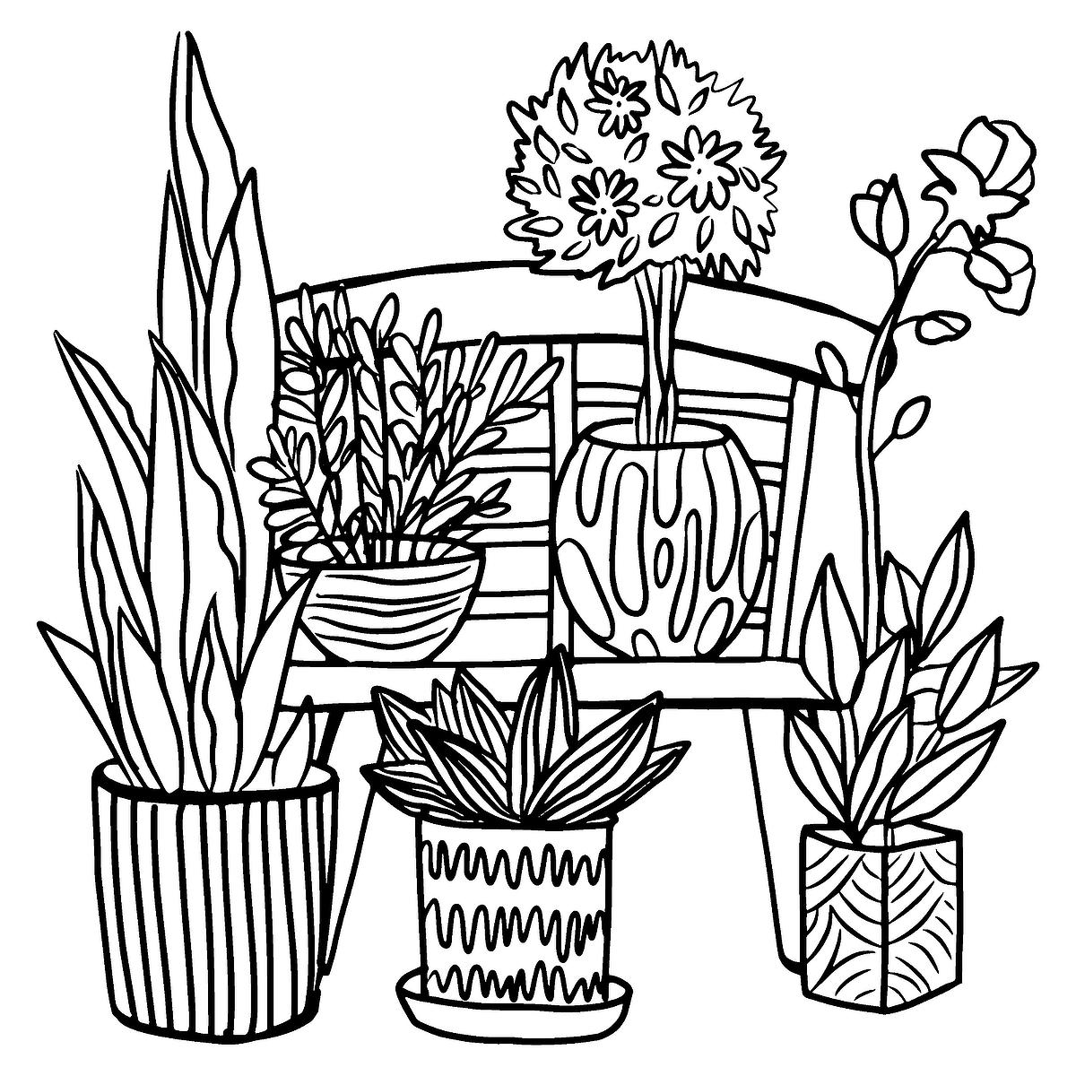 Houseplants Coloring Pages: Free Printable Coloring Pages of Plants for  Plant Lovers | Printables | 30Seconds Mom