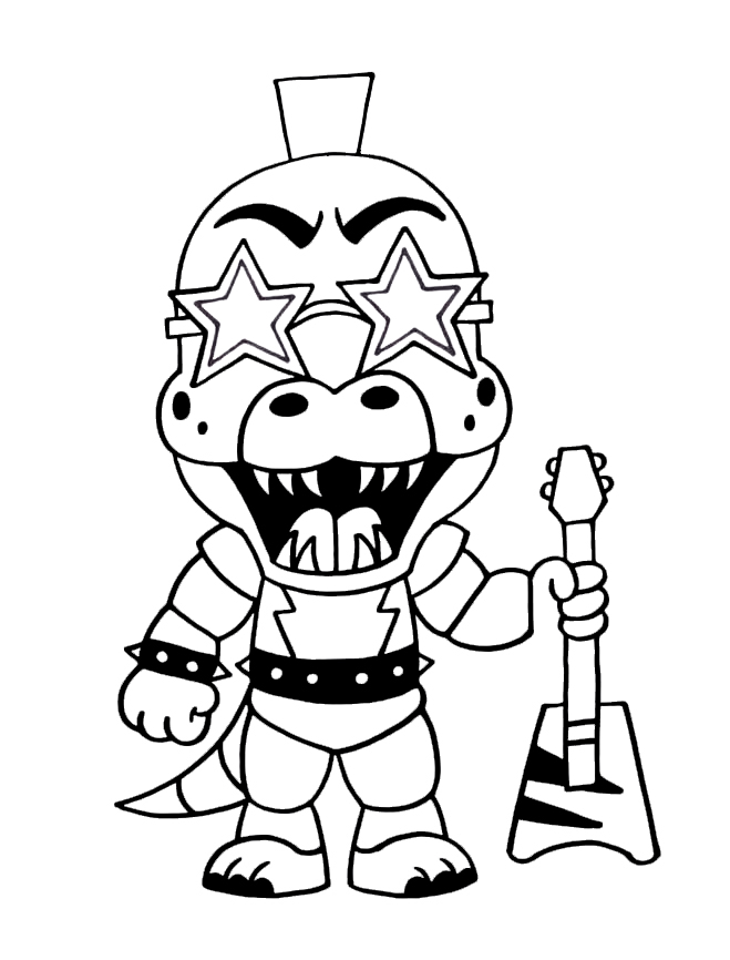 Fnaf 9 Security Breach Coloring Pages - Printable Animatronics.