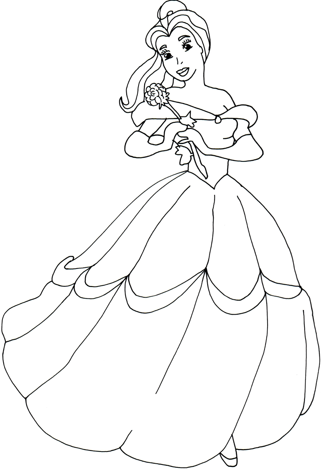 Belle Coloring Pages Printable - Printable World Holiday