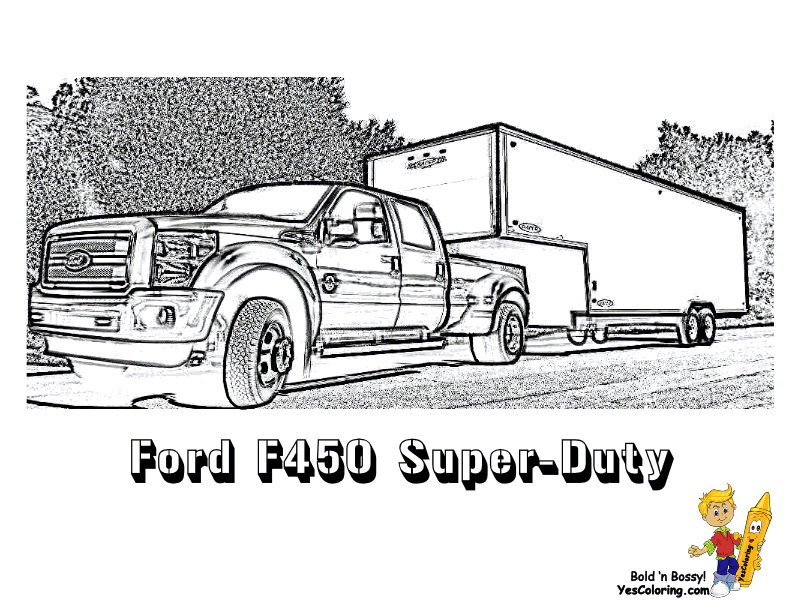 Ford Truck Coloring Pages Ford Truck Coloring Pages Pickup Truck 4608 ...