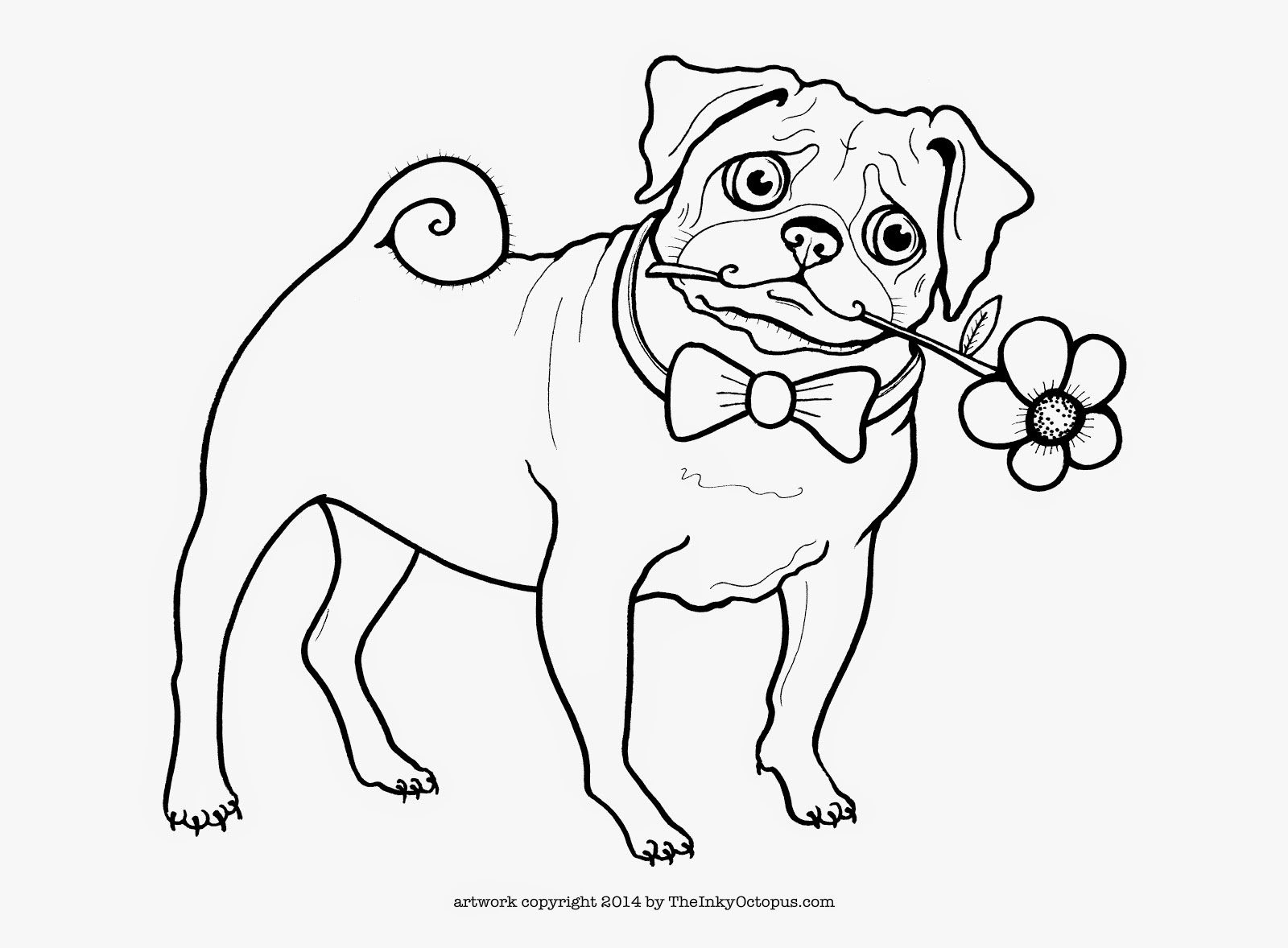 Printable Pug Coloring Pages - Printable World Holiday