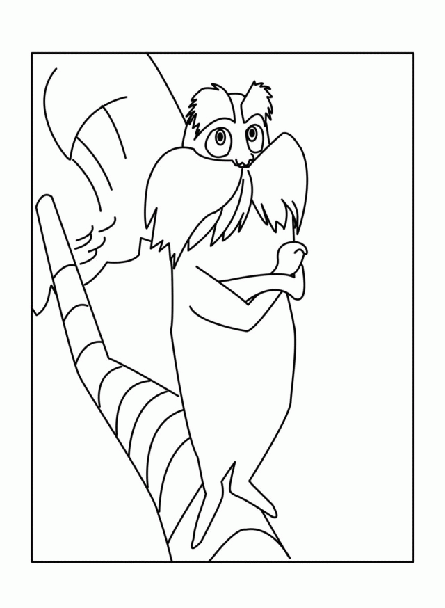 Detailed Full Body Lorax Coloring Pages