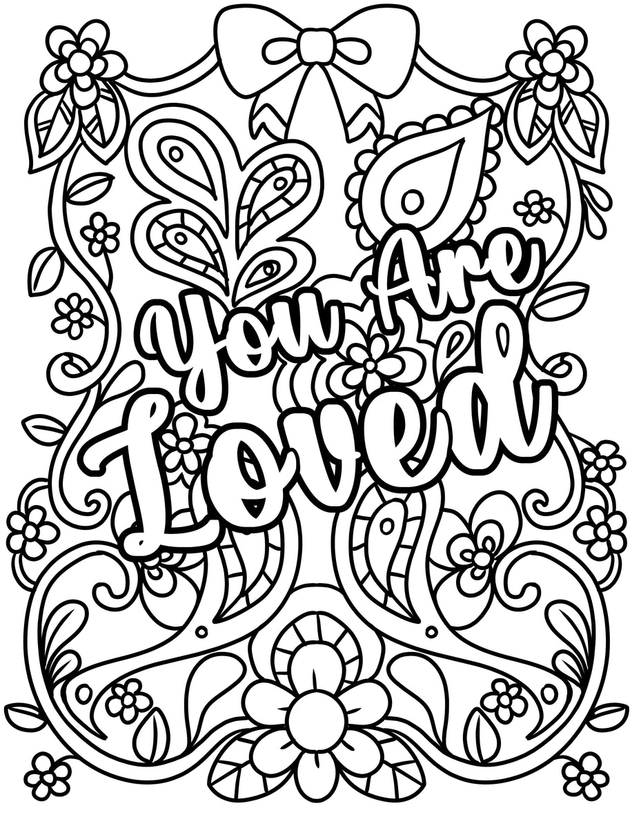 Inspirational Words Coloring Pages - Coloring Home