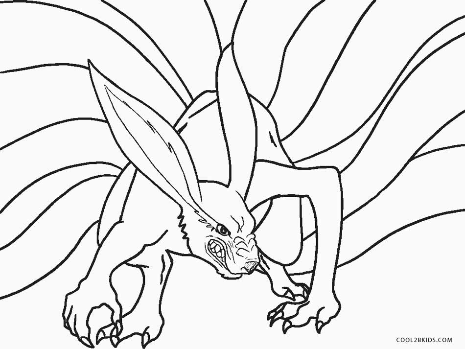 Naruto Nine Tails Coloring Pages