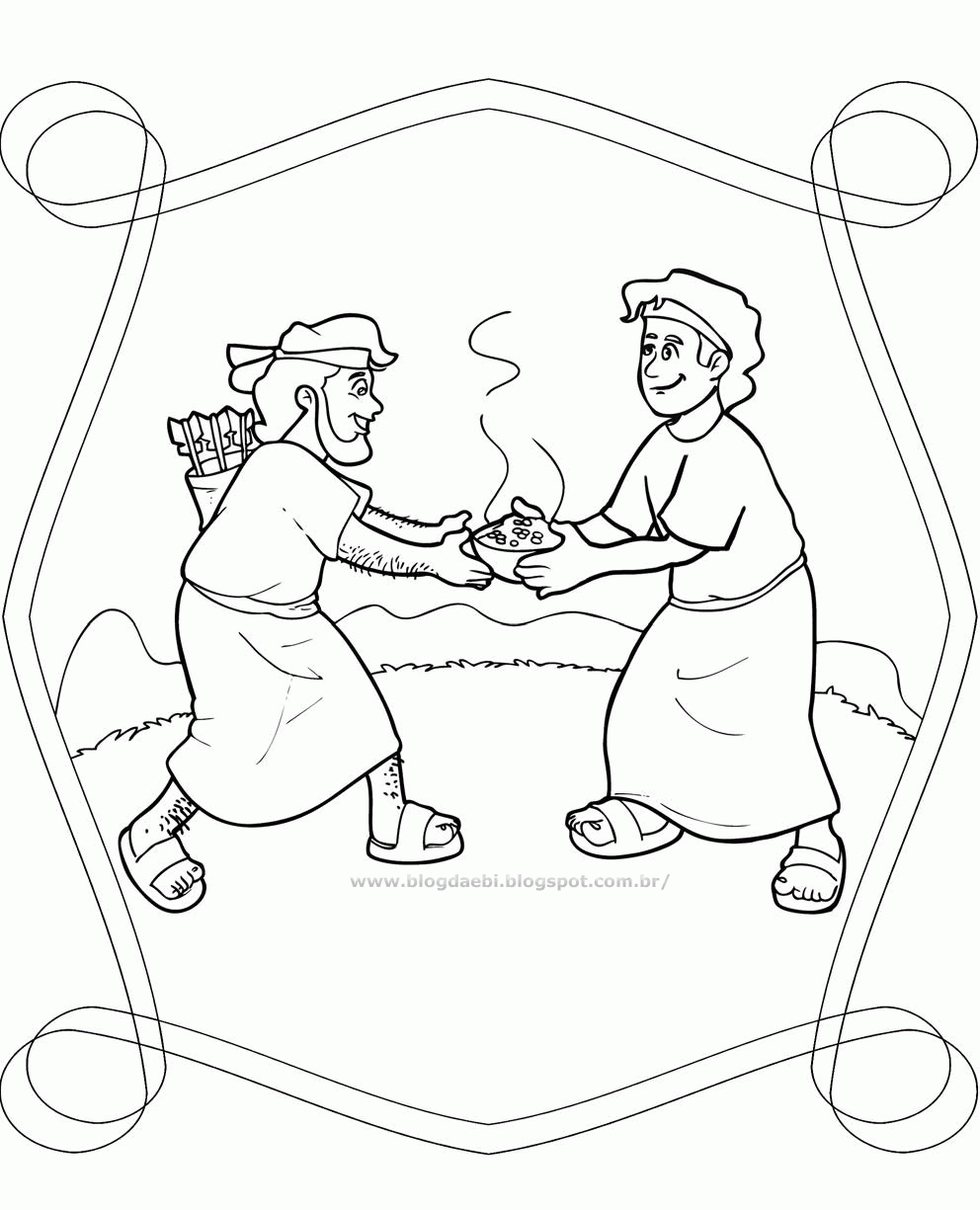 Jacob And Esau Coloring Pages Dibujo Para Imprimir Jacob And Esau | My ...