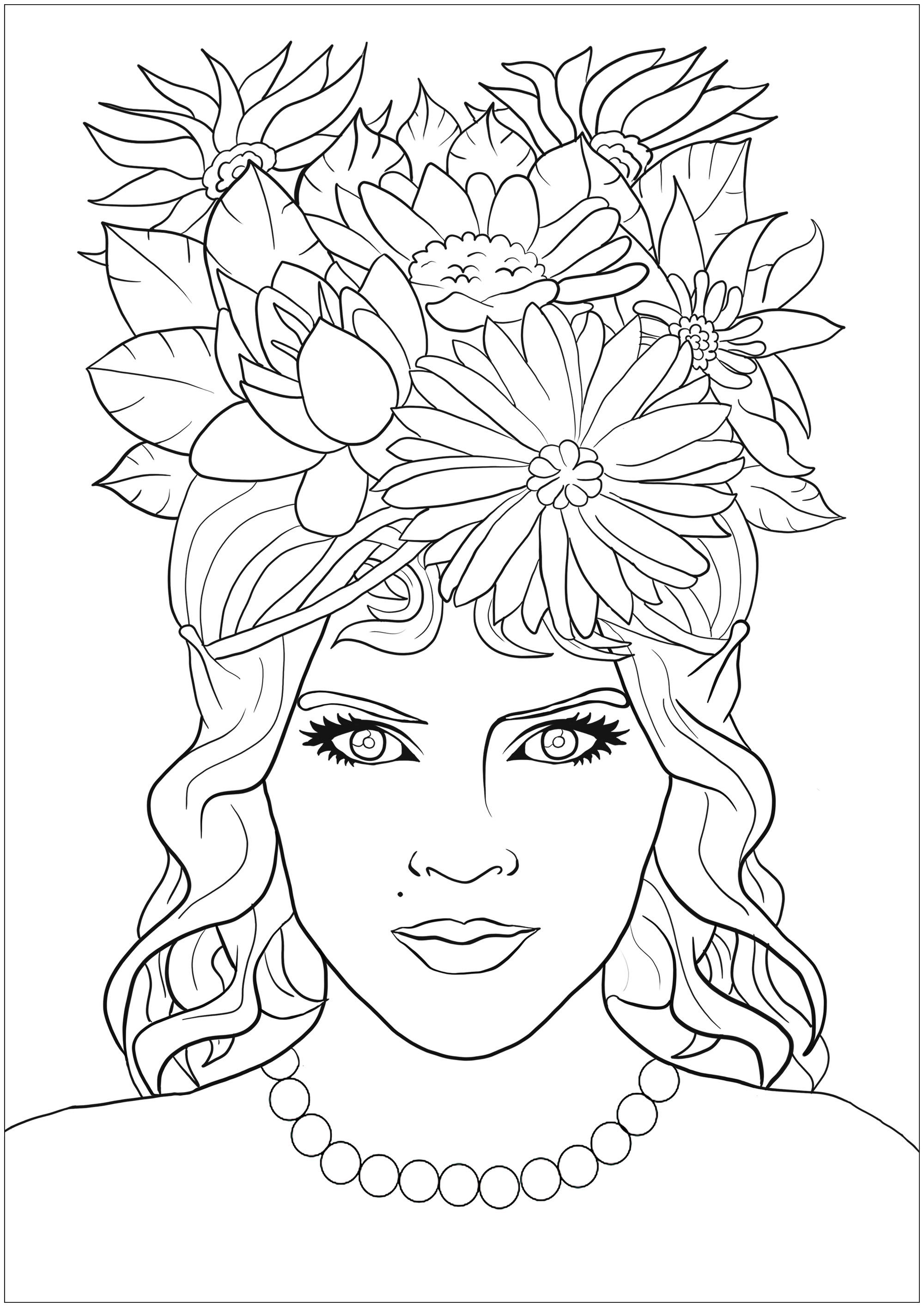 Colouring Pages For Girls - Printable Templates by Nora