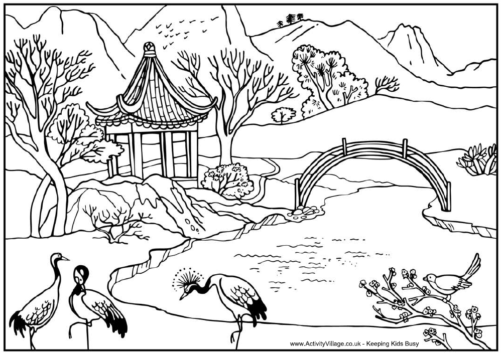 China coloring pages to download and print for free