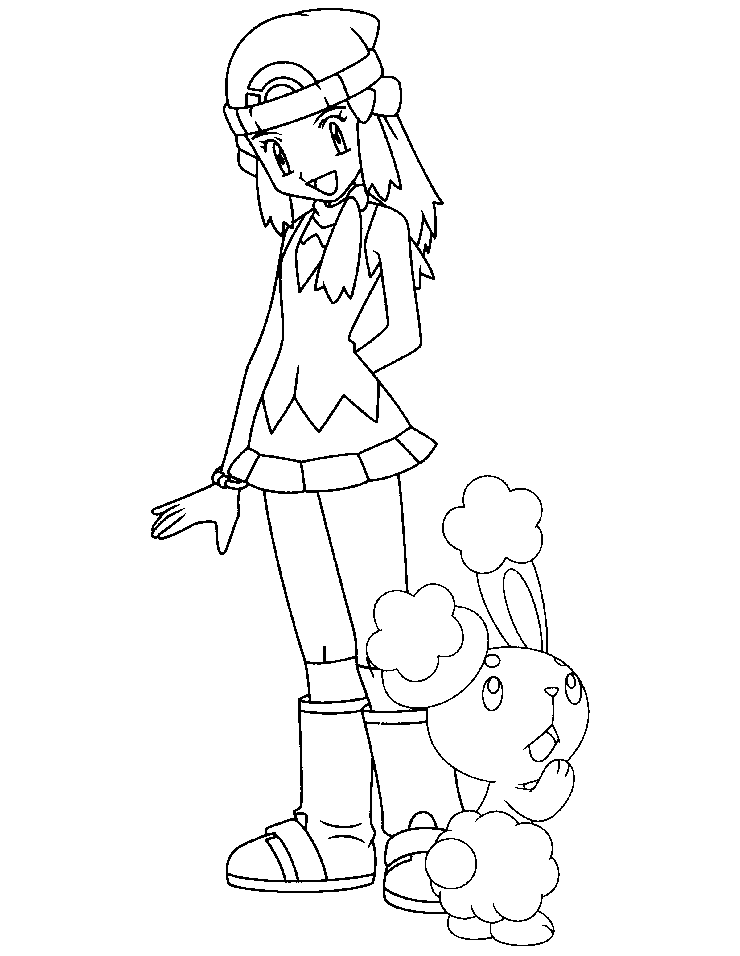 Pokemon trainer coloring pages