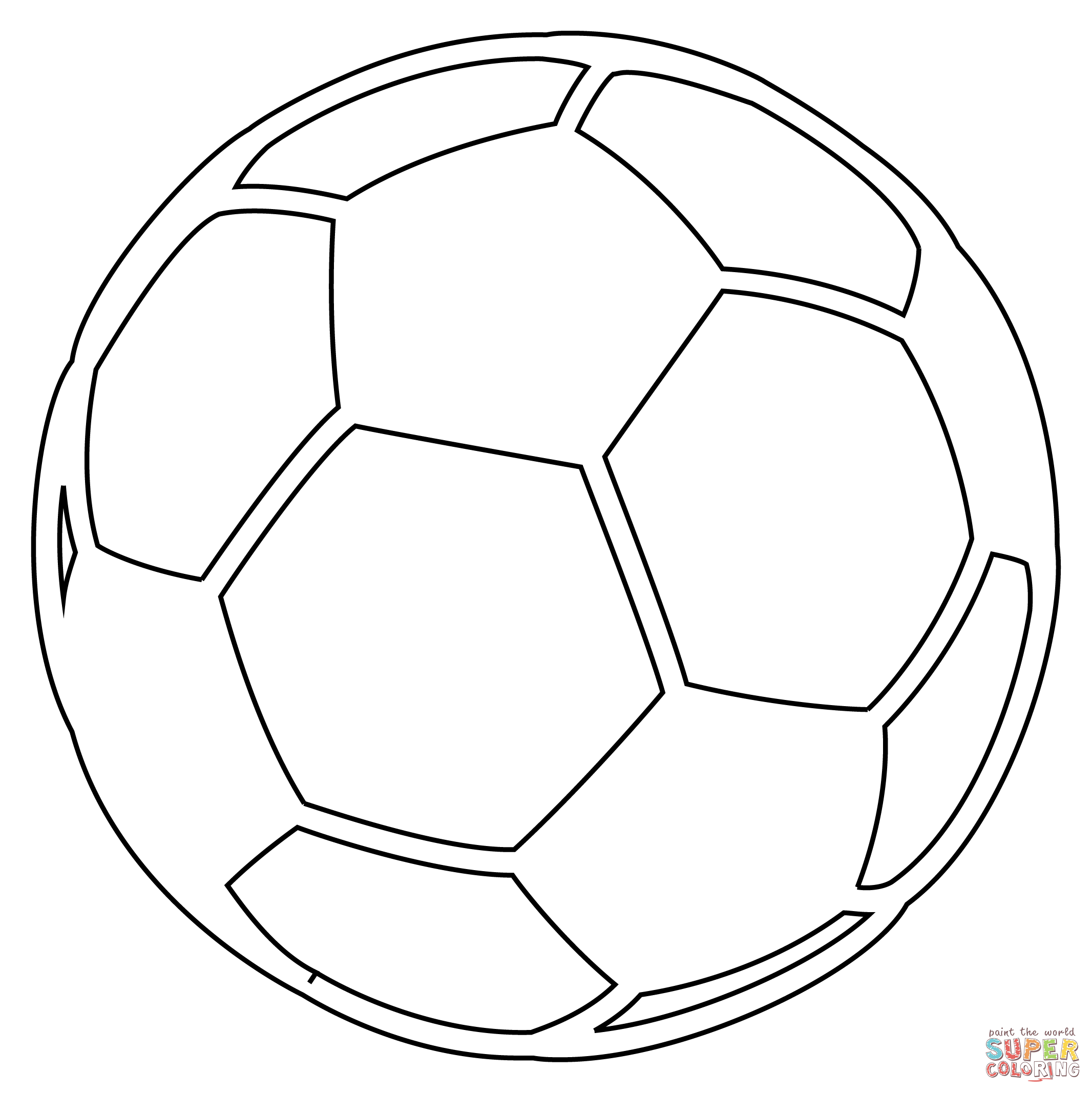 Soccer Ball Coloring Page. Free Printable Coloring Page - Coloring Home