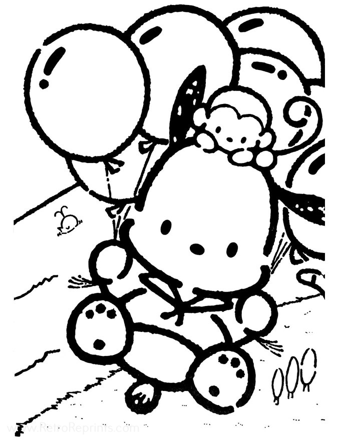 Sanrio Character Pochacco Coloring Pages Coloring Pages