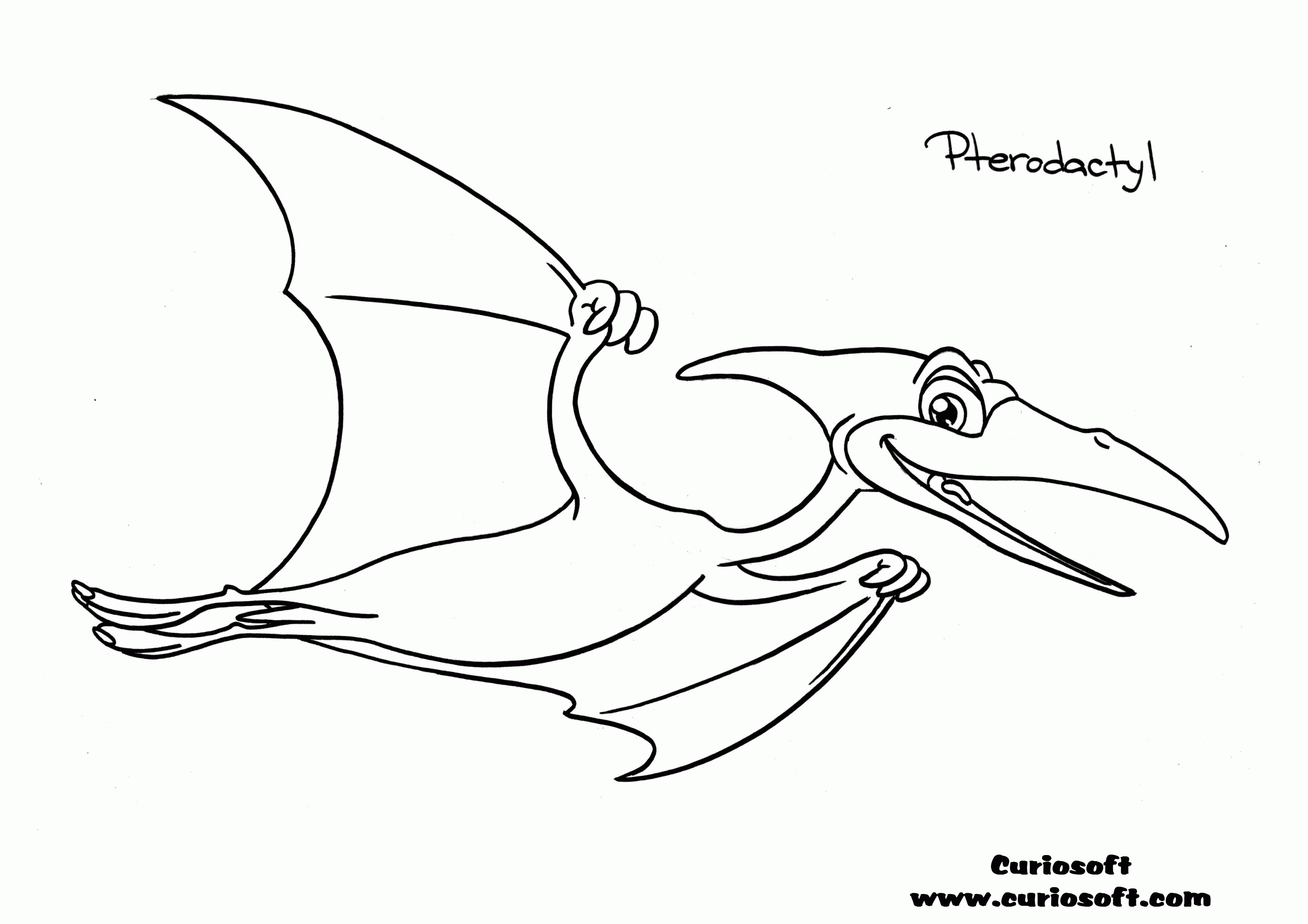 Printable Pterodactyl Coloring Page - Printable Word Searches