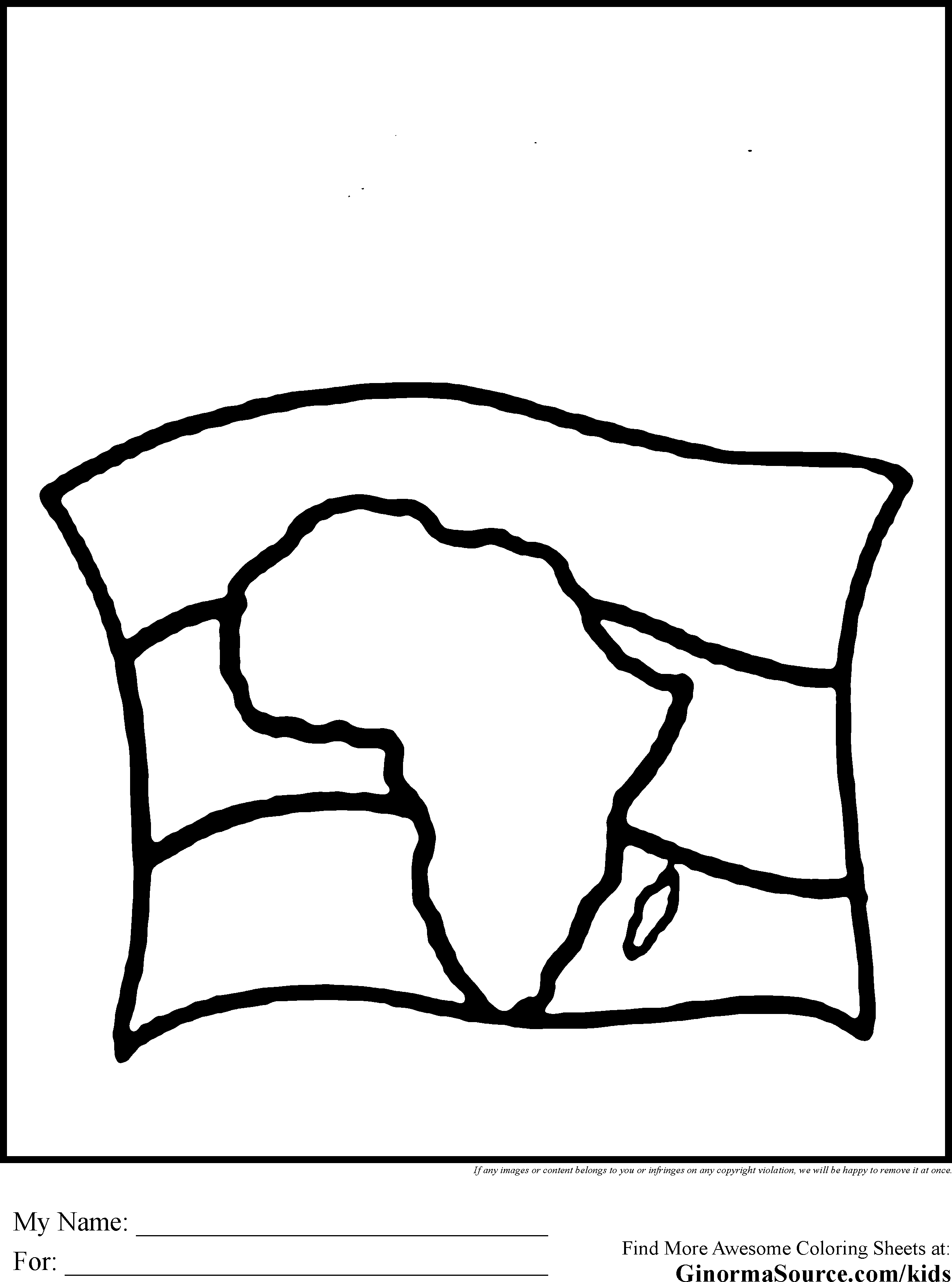 Africa Coloring Pages For Kids