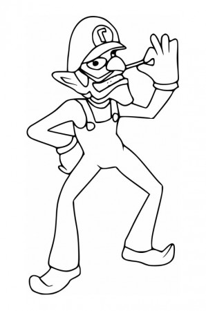 Waluigi - Mario Bros Kids Coloring Pages